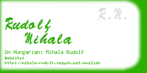 rudolf mihala business card